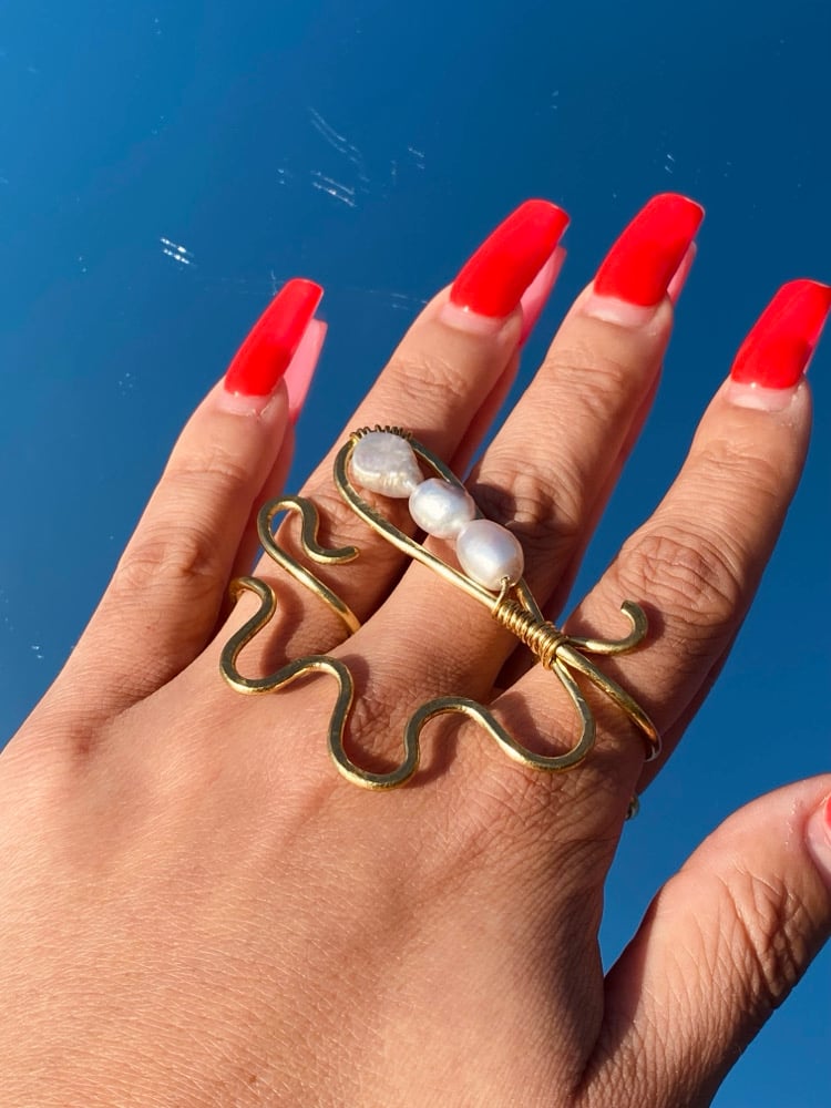 Image of Not Quite a Bowtie Double Ring 