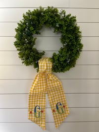 Gingham Wreath Sash