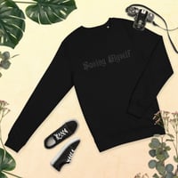 Image 4 of SAVING MYSELF Organic Cotton Blend Sweatshirt with Black Logo (Unisex)