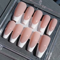 Image 1 of Medium- Light Nude French Tips