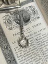 Pendentif dizainier en métal plaqué argent, vintage