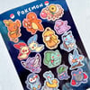 Pkmn Character Sticker Sheet