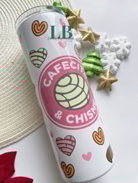 Image 3 of Cafecito and Chisme Pink Tumbler