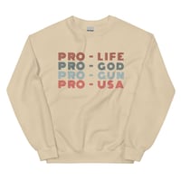 Image 5 of PRO - Life, God, Gun, USA - Unisex Sweatshirt from PatriotsCo.com