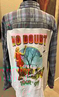 Vintage Blue/Mint/Gray Flannel Shirt No Doubt