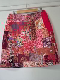 Image 1 of One of a kind Patch skirt-red medium 