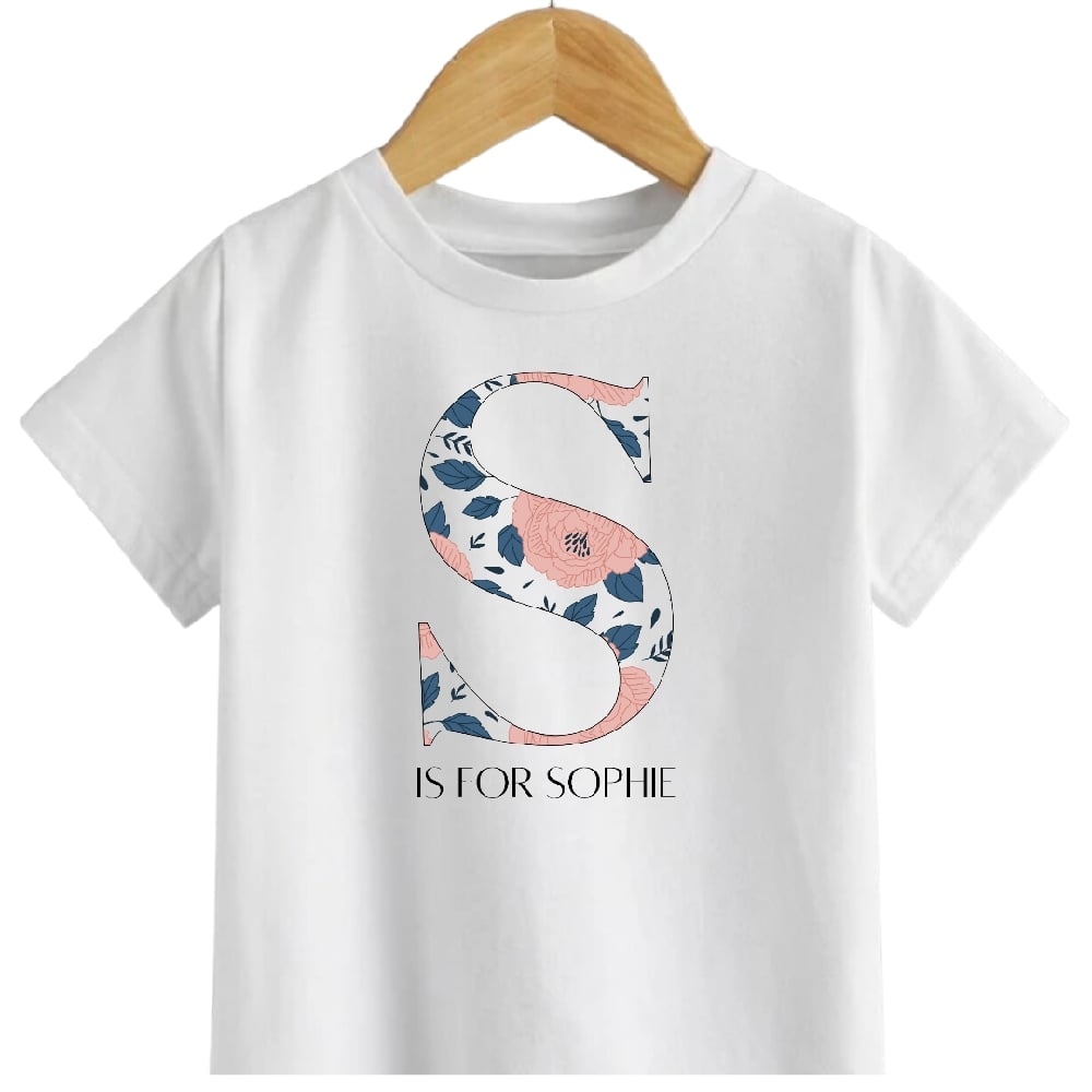 T-SHIRT: Flower Letter