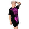 Skelly T-Shirt Dress - Pink Bones