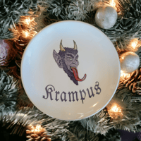 Image 3 of Krampus holiday plate set krampusnacht party holiday gift