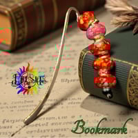 Glass bead and silver bookmark
