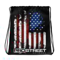 American Flag Drawstring bag