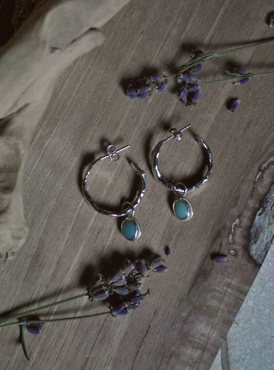 Image of Orecchini “rami” con amazzonite