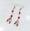 Christmas penguin earrings 