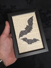 Image 2 of 1800’s biblical BATS with preserved spider web - black framed -3