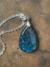 Dark Blue & Black Freckle Petri Necklace