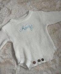 Embroided Knitted Rompers