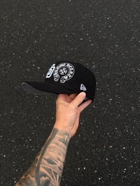 Image 2 of BLACK & WHITE SAN DIEGO PADRES CUSTOM FITTED CAP