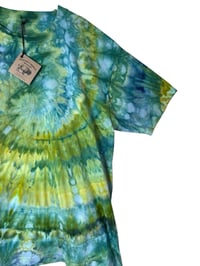 Image 4 of XL Adult Combed Cotton Tee in Sublime Spiral Ice Dye