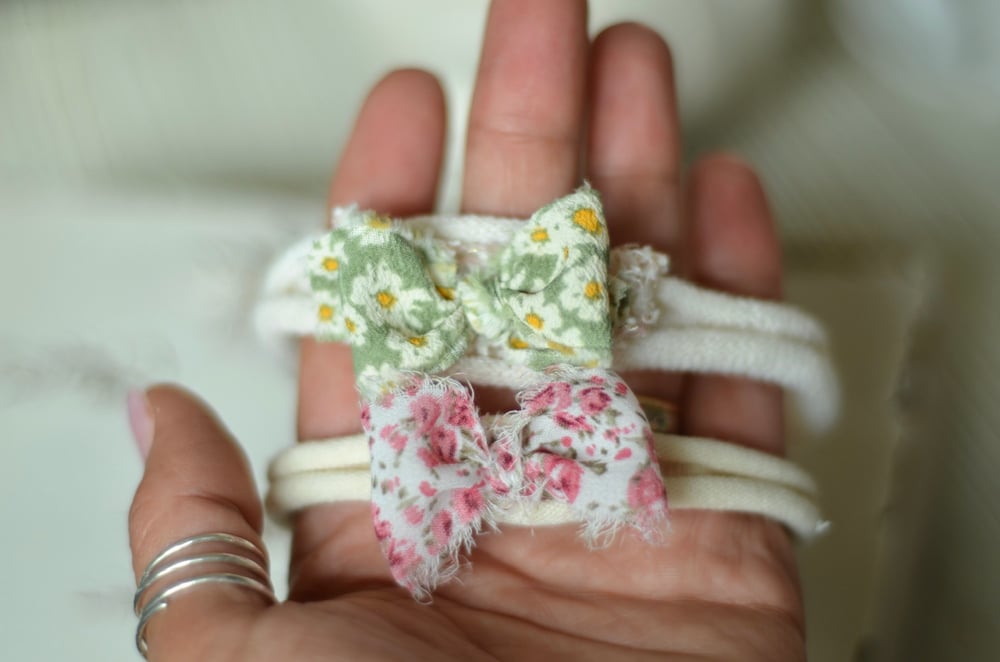Image of Flora ( floral bow headband)