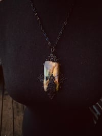Image 9 of Fire flash labradorite cross necklace 