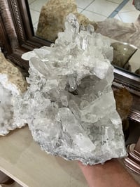 Image 4 of Large Clear Quartz Points Cluster Statement Piece #2599