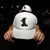 Image 10 of Too High Trucker Hat (Black in stock)