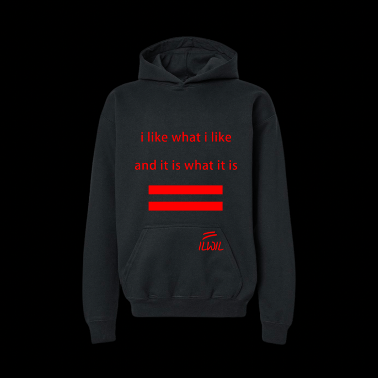Image of I LIKE WHAT I LIKE HOODIE  BLK/RED