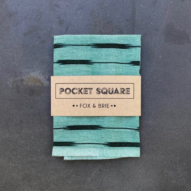Mint Ikat Pocket Square