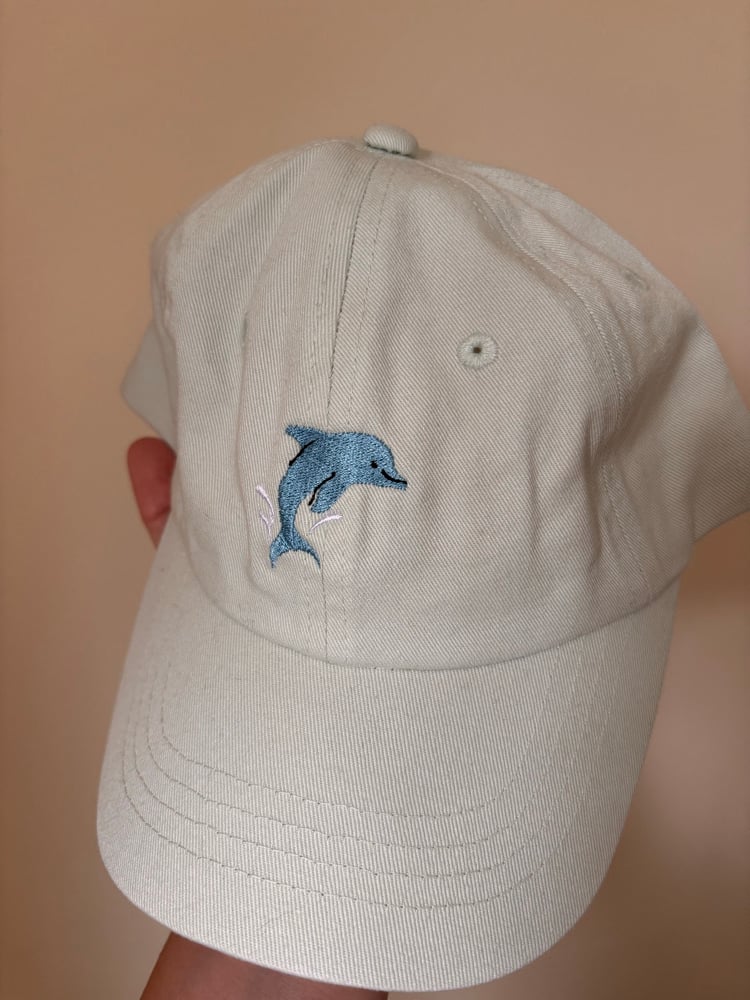 Image of Mint chino cap - doodle 1