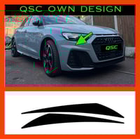 x2 Audi a1 Gen 2 Front Bumper Vent Crease Inlay Decal Sticker (QSC) c