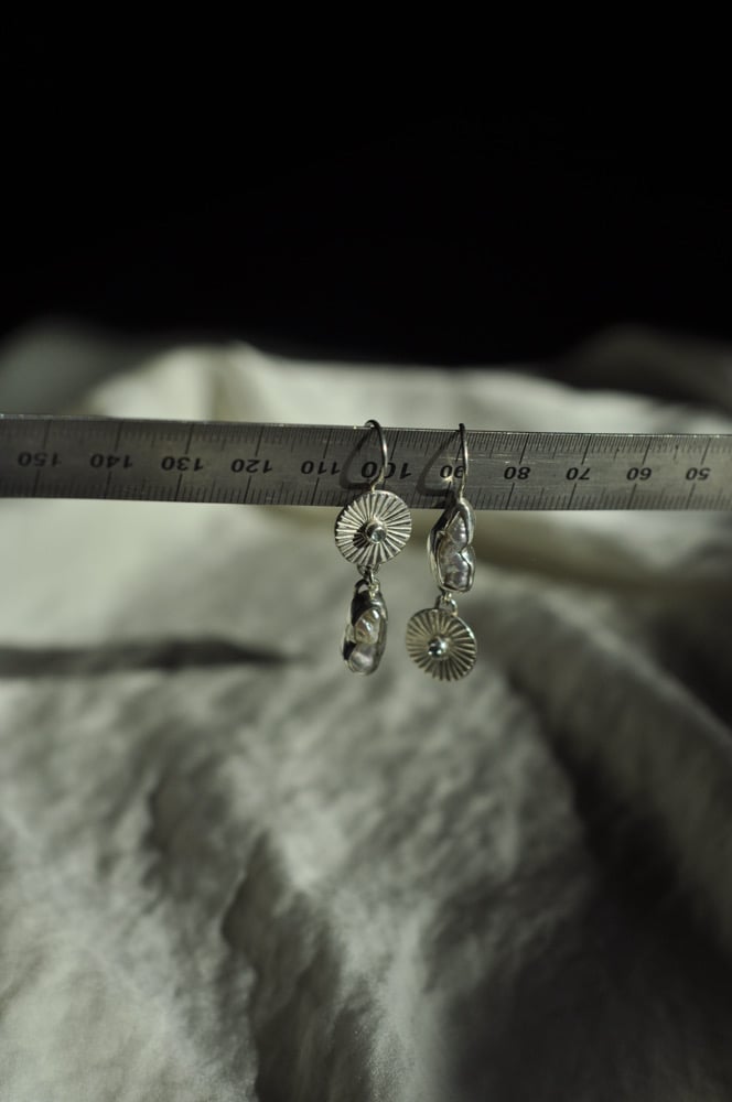 Image of Aquamarin Perlen Ohrringe 