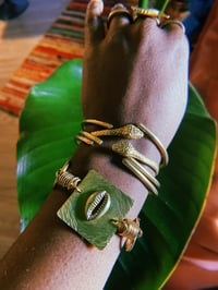 Image 3 of Olajide// Brass Cowrie Bracelet