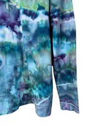 Image 10 of XL Ladies Long-Sleeve Stretch Tee in Cool Geode Ice Dye