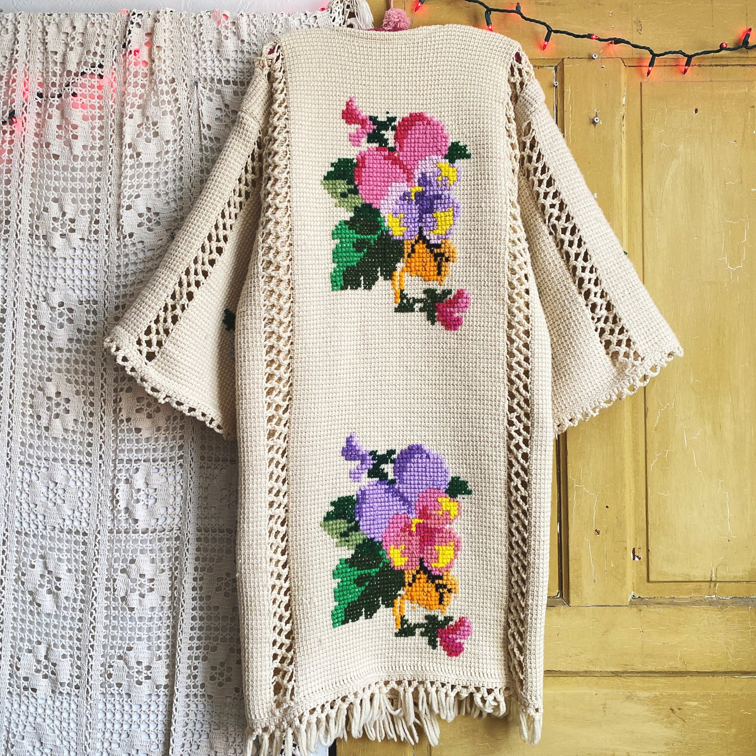 Image of Wild Pansy Granny Sweater