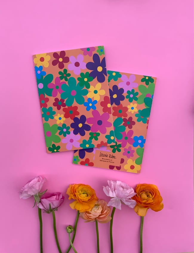 Carnet A5 Fleurs 70’s