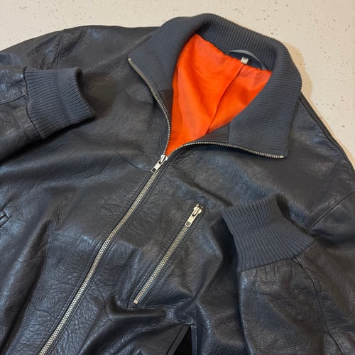 Image of 1990s Leather Bomber Jacket, Size Medium