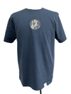 Navy / Silver Castle Embroidered T-shirt 