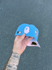 Image 2 of PINK BRIM COTTON CANDY CHICAGO CUBS CUSTOM FITTED CAP