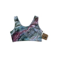 Image 4 of M (36) Cotton-Blend Tank Bralette in Earthy Geode Ice Dye
