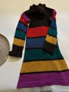 early 70s stripe hooded cardigan sweater 