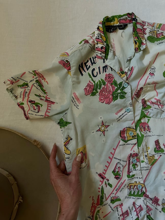 70s New York City blouse