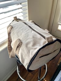 Image 2 of Tan + Black Duffle Bag