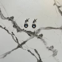 Image 5 of THE ‘SEA GLASS’ SAPPHIRE EARRINGS