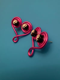 Image 3 of Pink Dual Aura Earrings