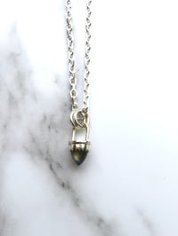 Image 3 of Handmade Sterling Silver Labradorite Bullet Point Pendant