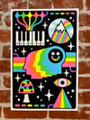 A FEW OF MY FAVORITE THINGS - Limited flocked UV reactive screen print