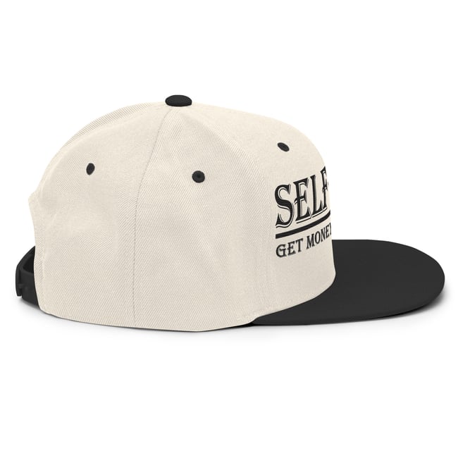 Selfmade Snapback Hat blk writing 