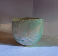 Image 2 of Small pinched fern planter - aqua 