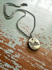 Image 4 of sterling silver peace pendant necklace by peacesofindigo