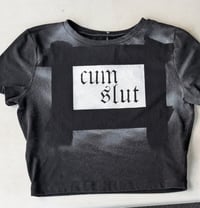 Image 2 of Black crop top cum sl00t